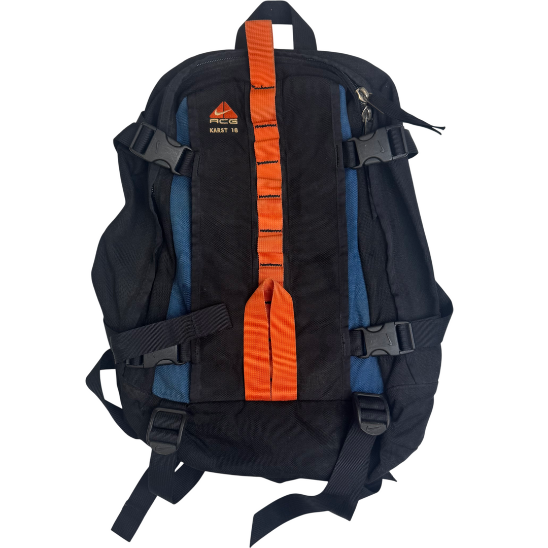 Vintage Nike ACG Karst 18 Backpack Black Orange