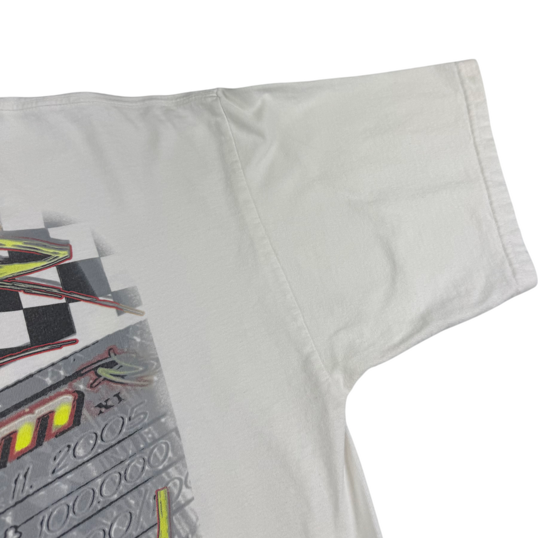 Vintage 00s Matt Miller Nascar Racing Graphic T-shirt White