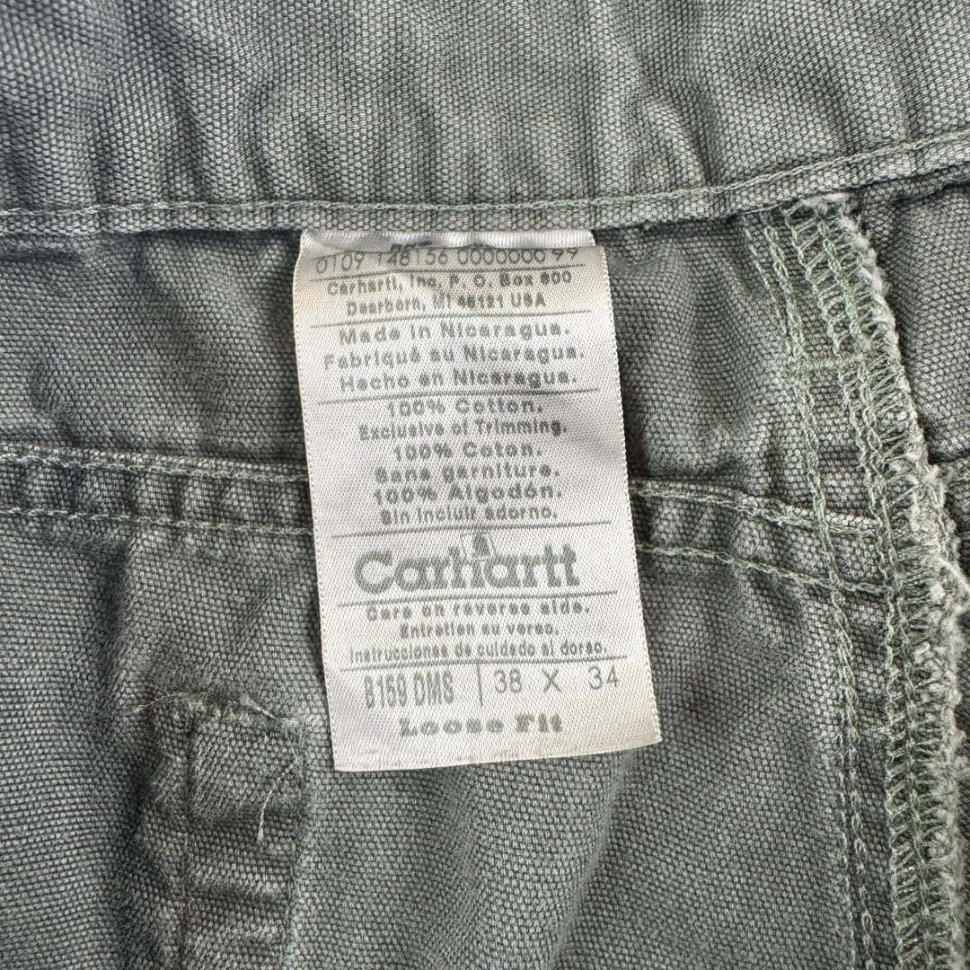 Carhartt Carpenter Loose Fit Workwear Trousers Green
