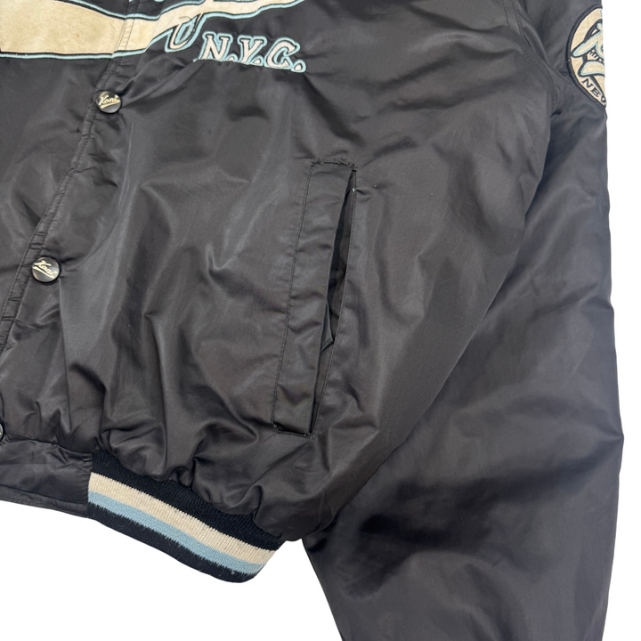 Vintage Kani Sport 90's Brooklyn NYC Varsity Jacket Black