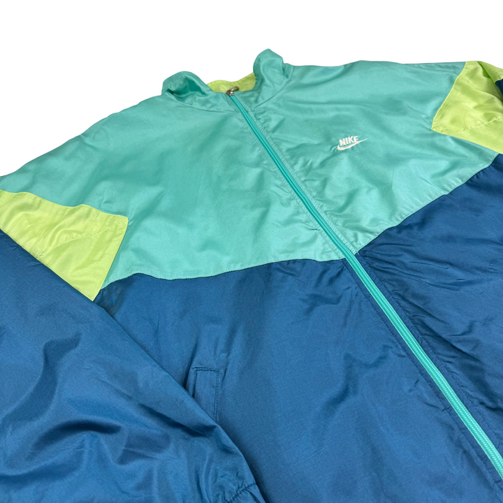 Nike 90's Classic Sports Full-Zip Embroidered Track Jacket Blue Teal