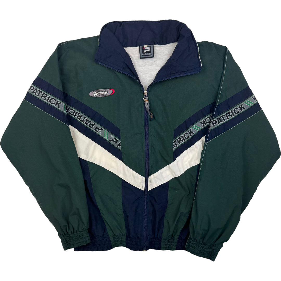 Patrick 90's Colourblock Track Jacket Green White Navy