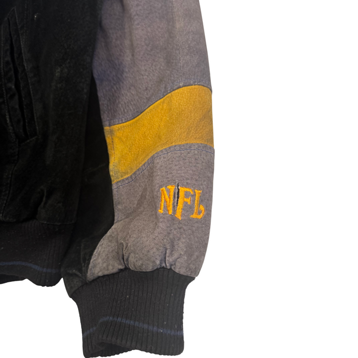 Vintage NFL Los Angeles Chargers Embroidered Suede Varsity Jacket Black