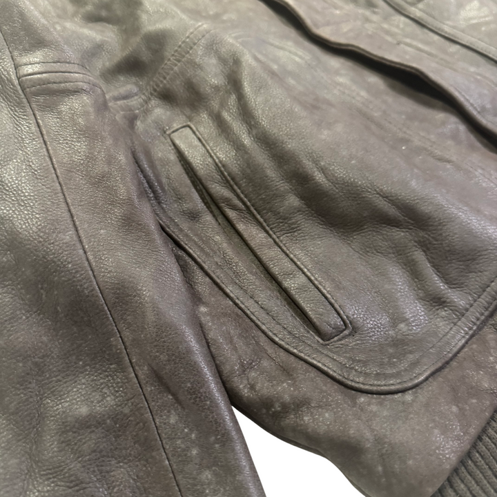 Cherokee Leather Biker Jacket Black