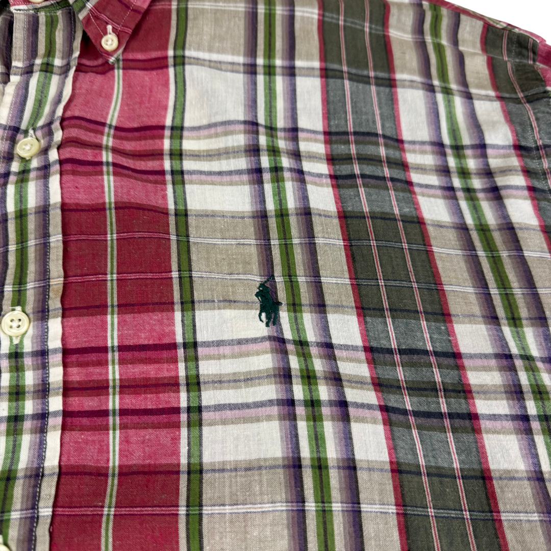 Ralph Lauren Plaid Long Sleeve Shirt Red