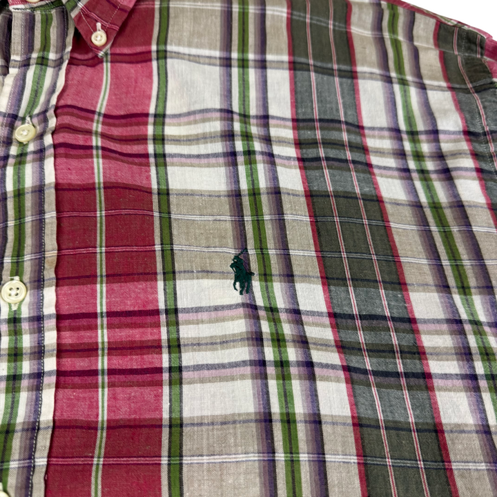 Ralph Lauren Plaid Long Sleeve Shirt Red