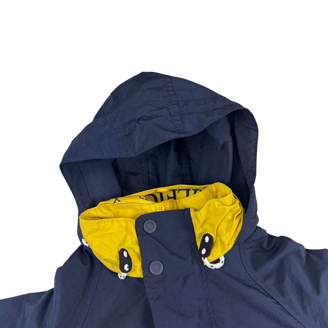 Tommy Hilfiger 90's Hooded Anorak Sailing Jacket Navy Yellow