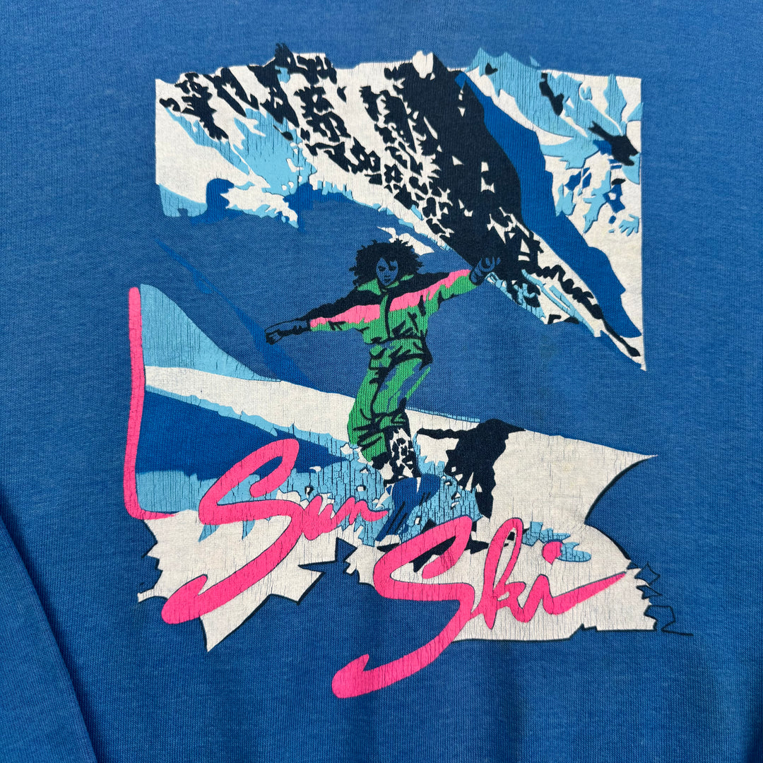 Vintage 90's Sun Ski Graphic Sweatshirt Blue