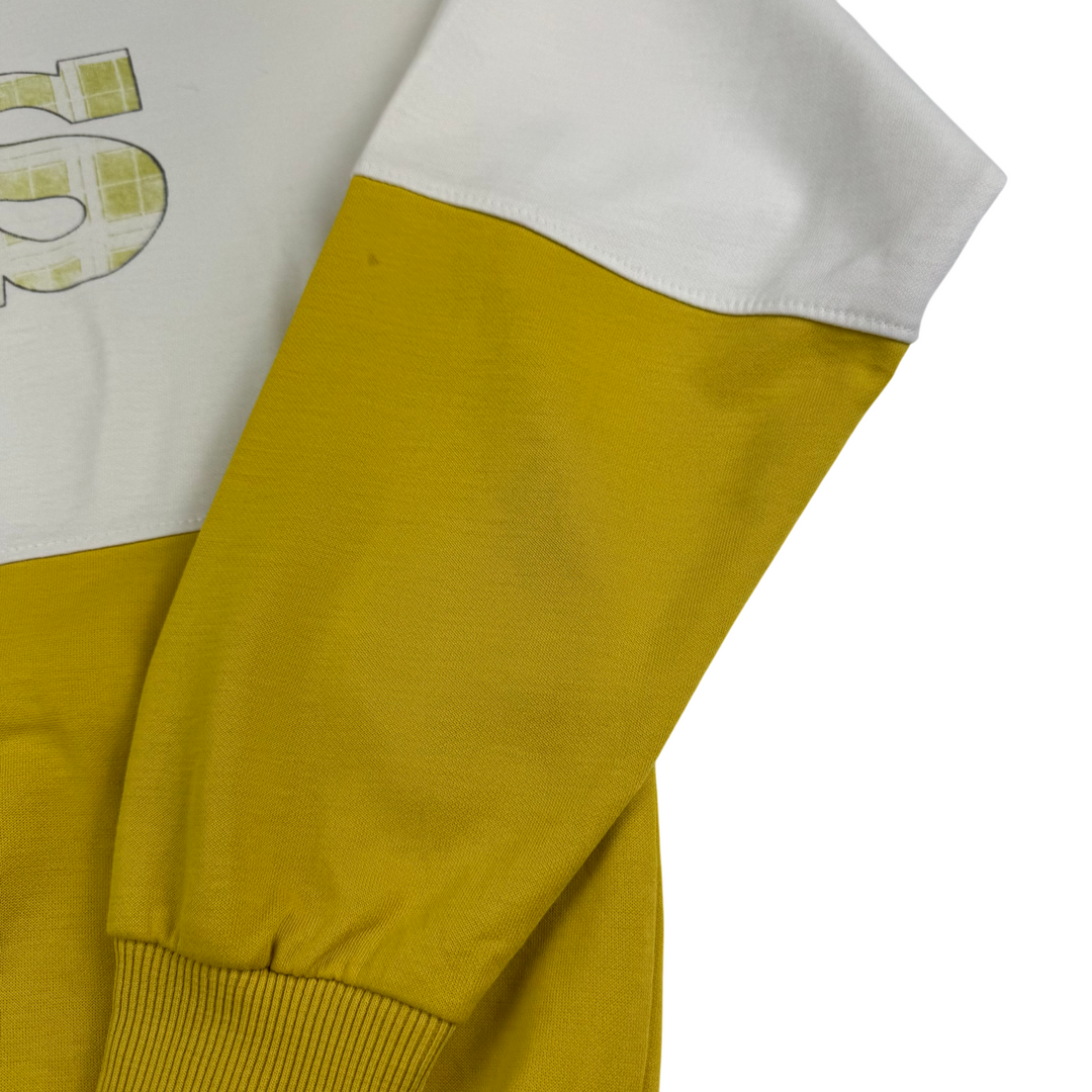 Vintage Cherokee 90's Half-Zip Sweatshirt White Yellow