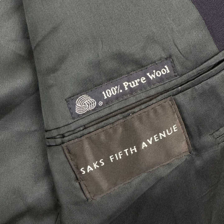 Burberry's 80's Pure Wool Single Breasted Blazer Navy