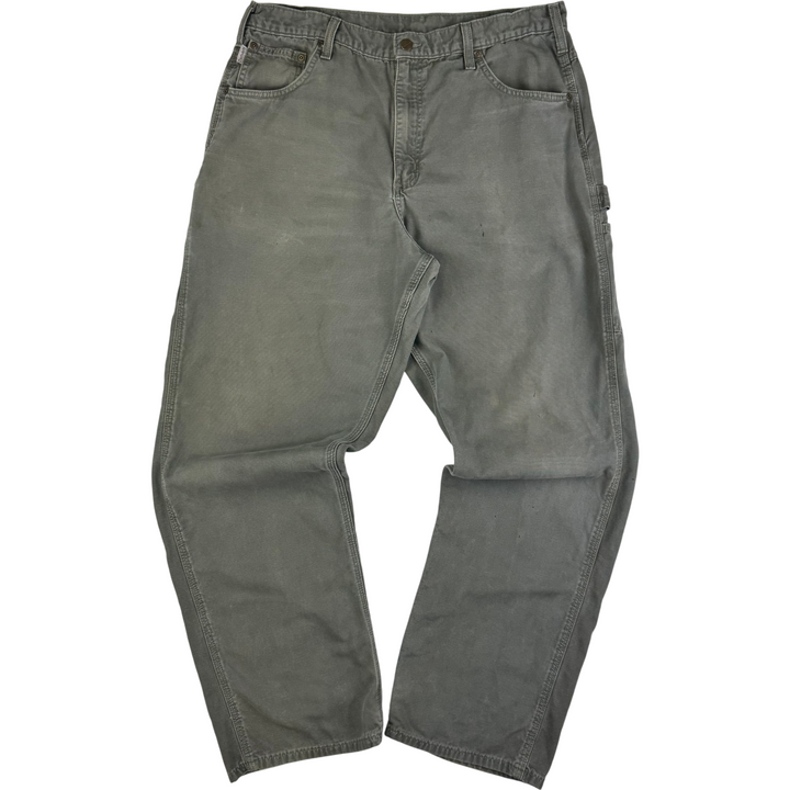 Carhartt Carpenter Loose Fit Workwear Trousers Green
