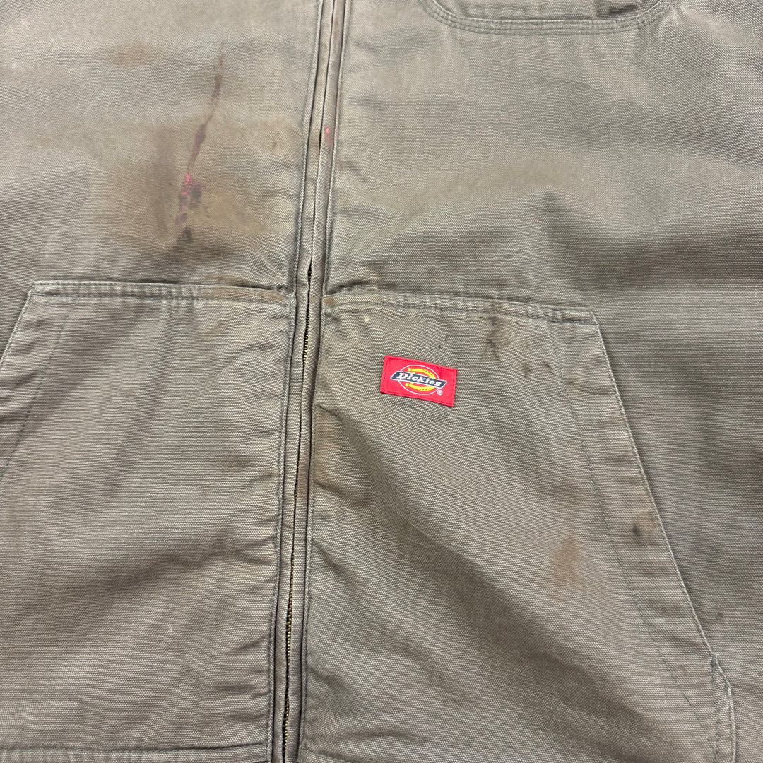 Dickies Sherpa Lined Full-Zip Workwear Jacket Khaki Green