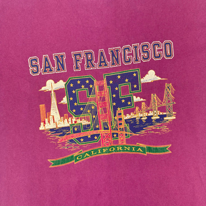 San Francisco California 90's Graphic T-Shirt Maroon