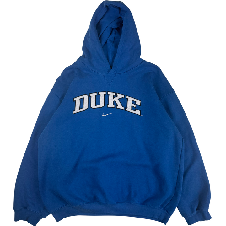 Vintage 90's Nike Duke Embroidered Pullover Hoodie Blue