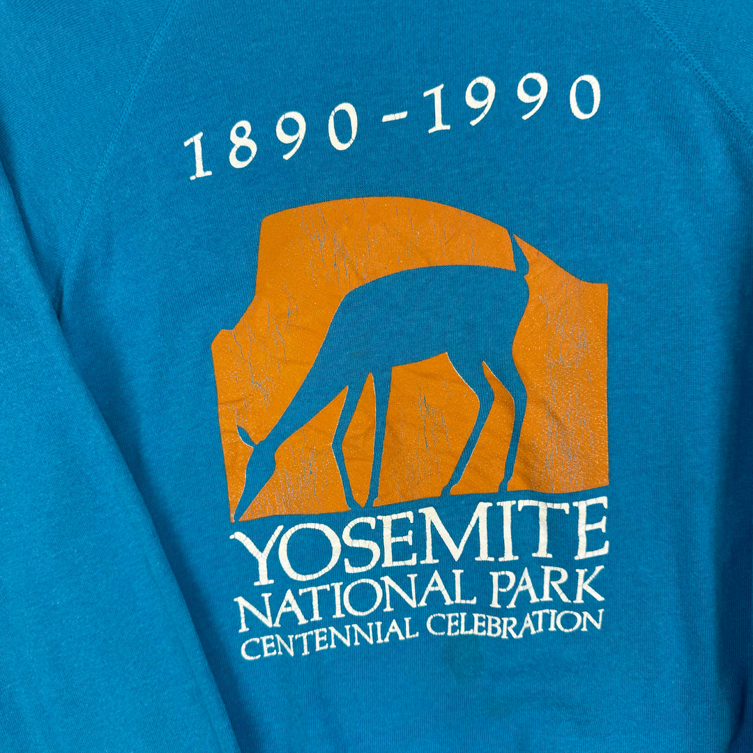 Hanes 90's Yosemite National Park Centennial Celebration Sweatshirt Teal
