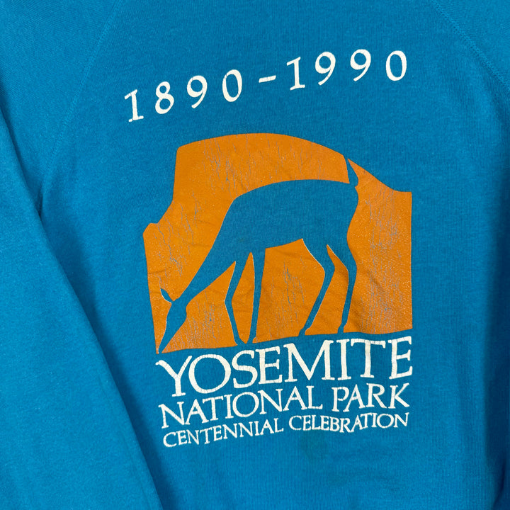 Hanes 90's Yosemite National Park Centennial Celebration Sweatshirt Teal