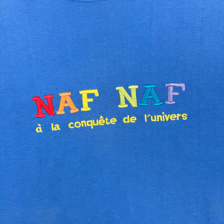 Naf Naf Embroidered Logo Sweatshirt Blue Medium