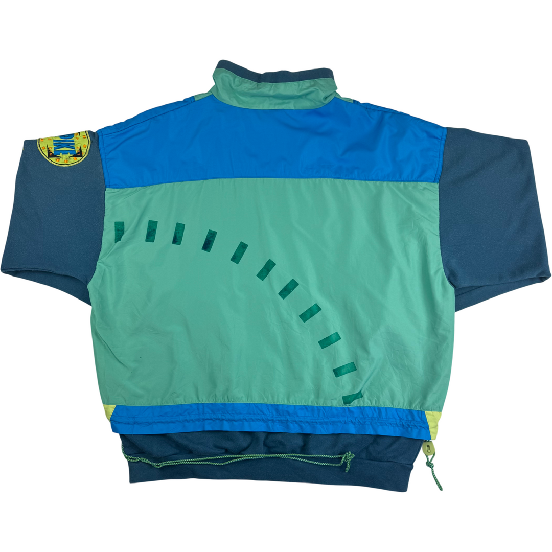 Vintage Nike 90's Volleyball Champion Half-Zip Pullover Jacket Green Blue Rare