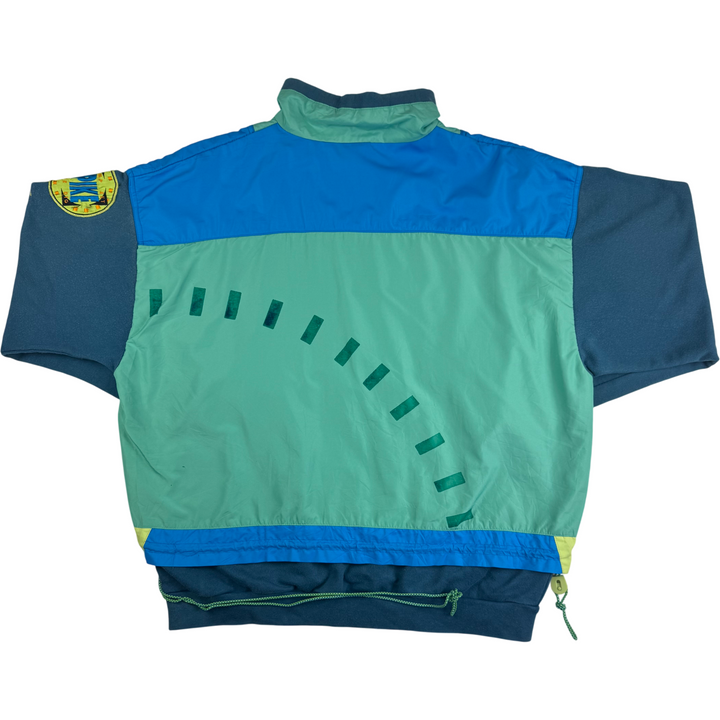 Vintage Nike 90's Volleyball Champion Half-Zip Pullover Jacket Green Blue Rare