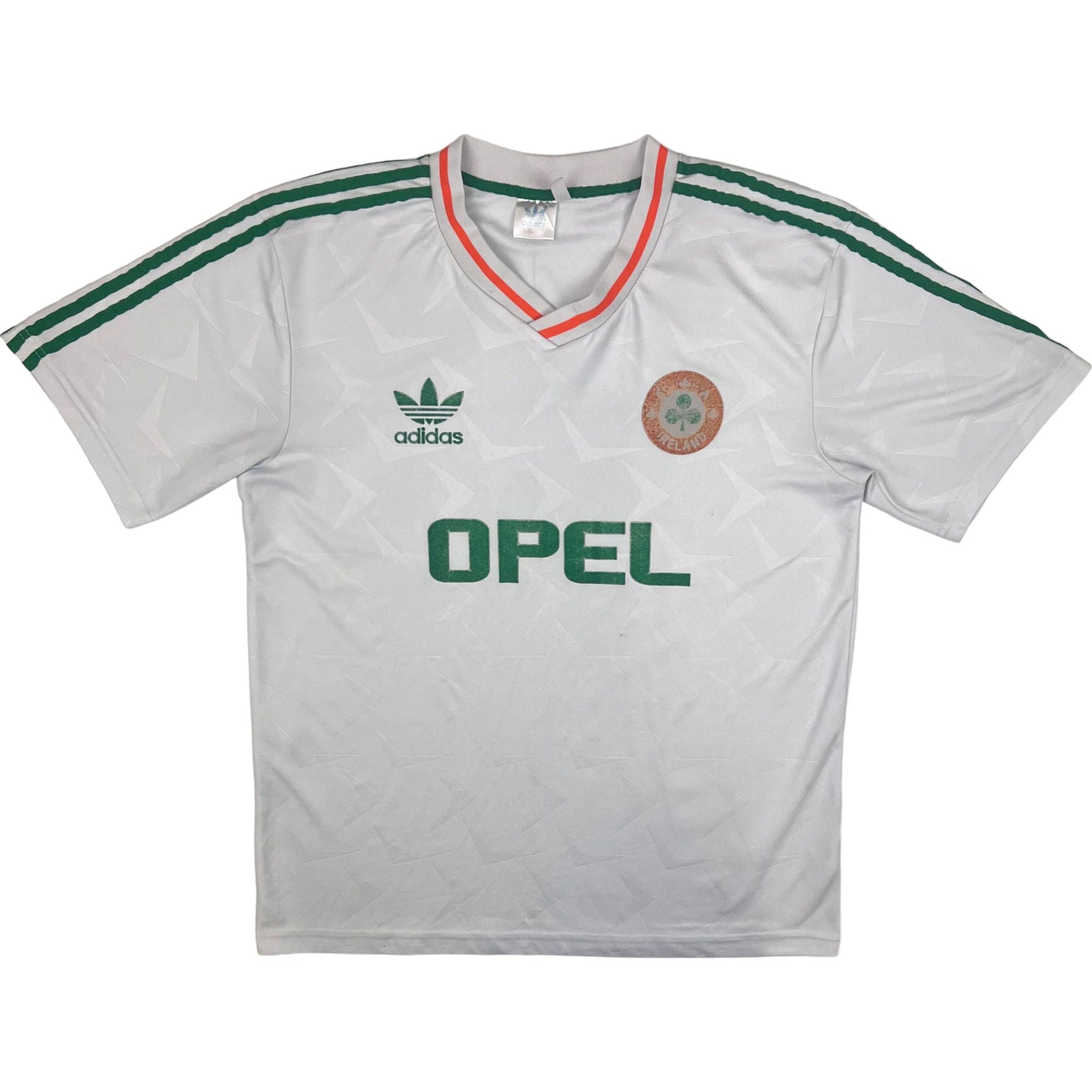 Adidas Ireland 1990 92 Away Football Shirt White Green Rare Bring It Back