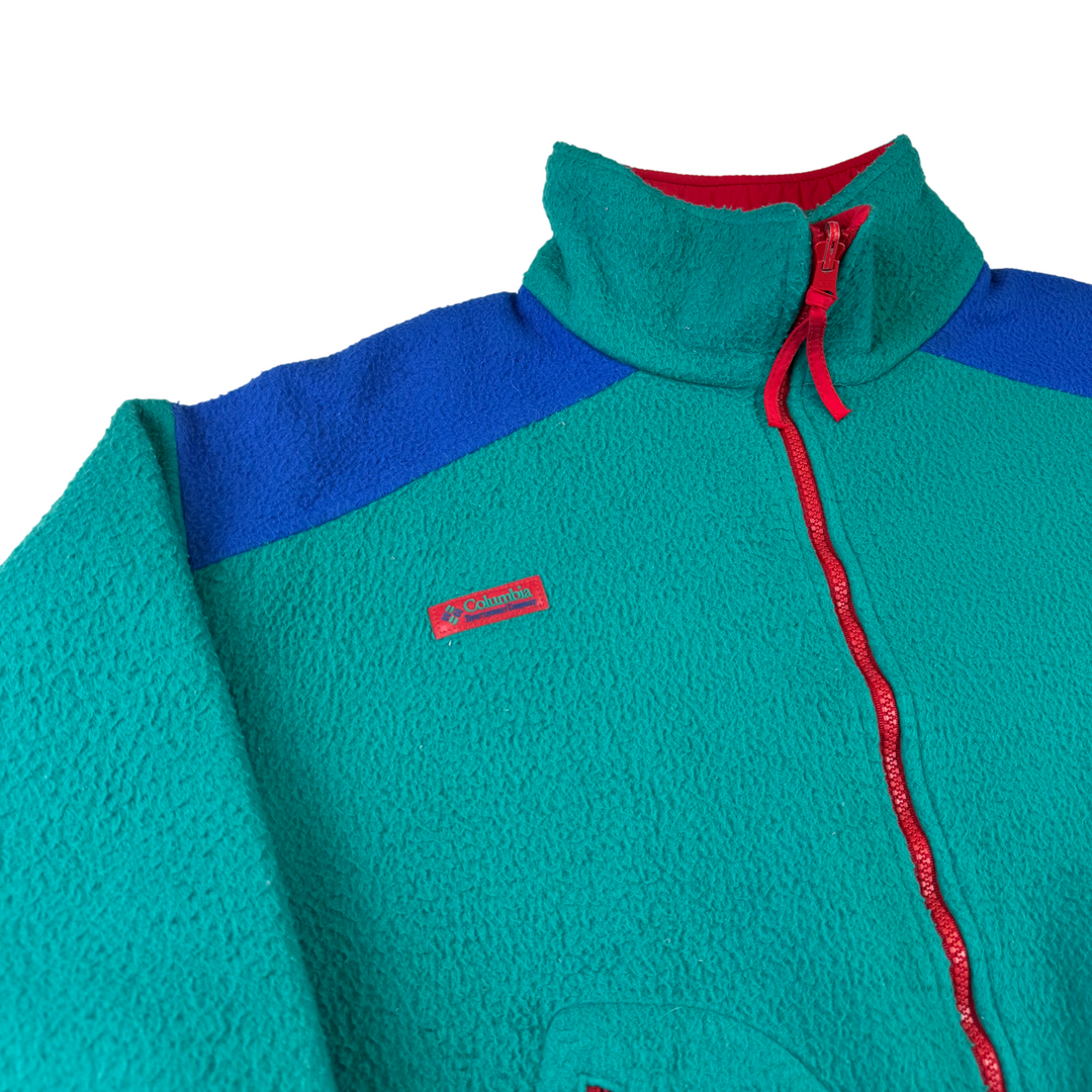 Vintage Columbia 90's Full-Zip Fleece Jacket Teal