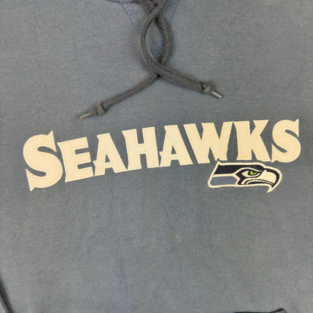 NFL Seahawks Embroidered Hooded Sweatshirt Blue
