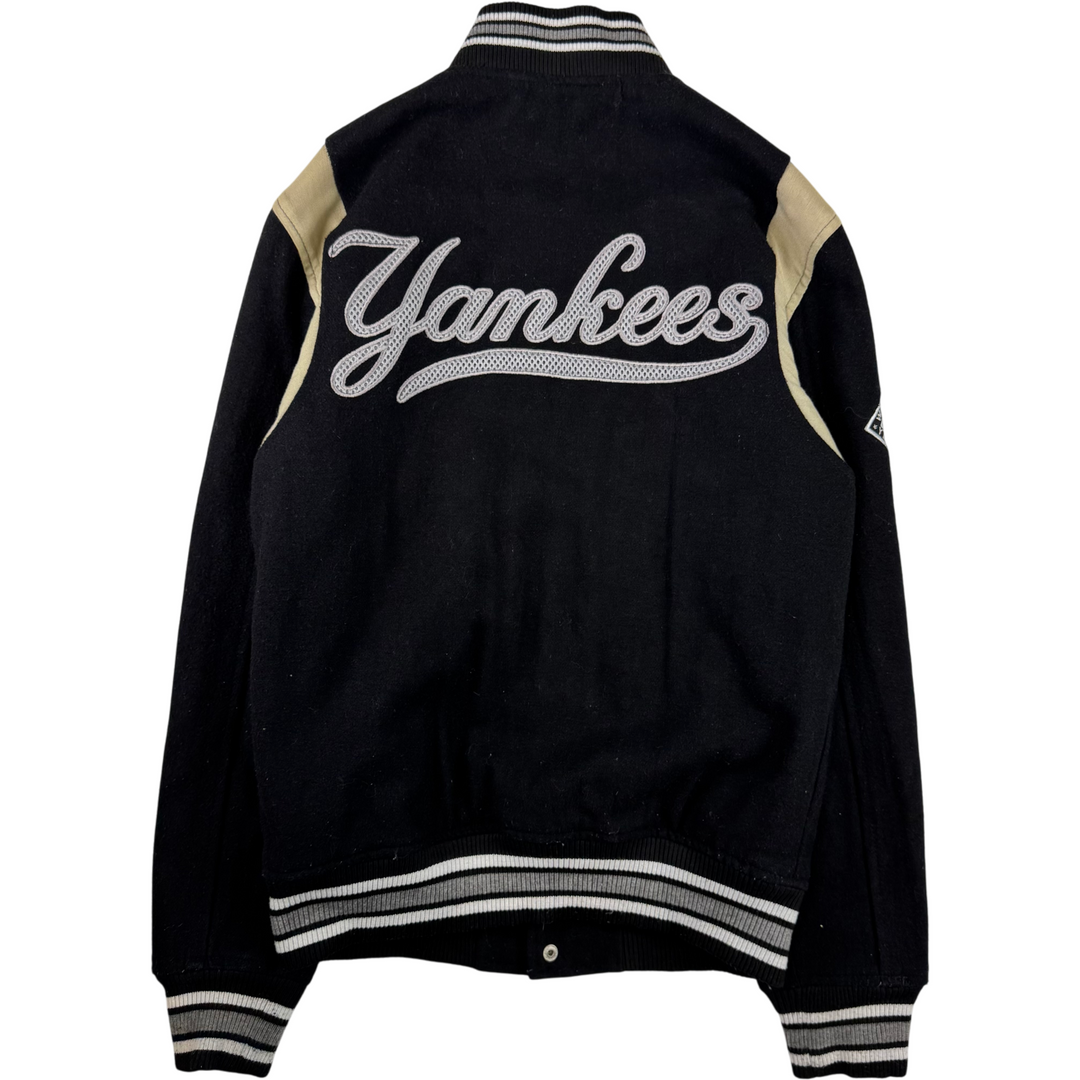 Majestic New York Yankees World Series 00's Embroidered Varsity Jacket Black