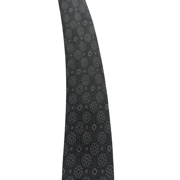 Chanel Floral Pattern Tie Grey