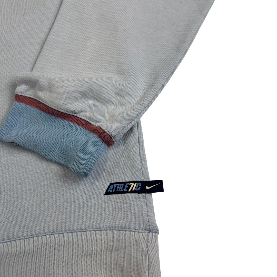 Nike 00's Athletica Swoosh Logo Sweatshirt Blue