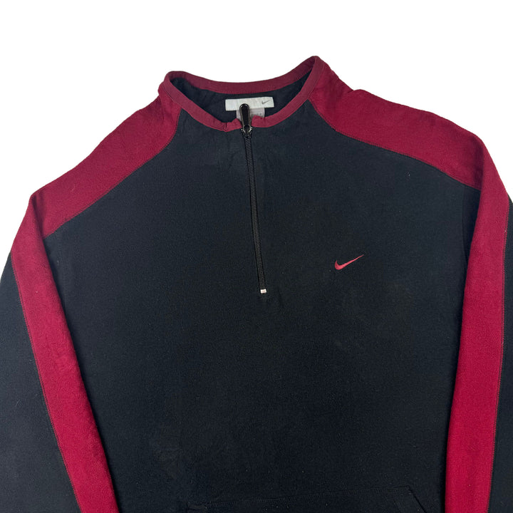 Nike 00's Quarter-Zip Sweatshirt Black Red