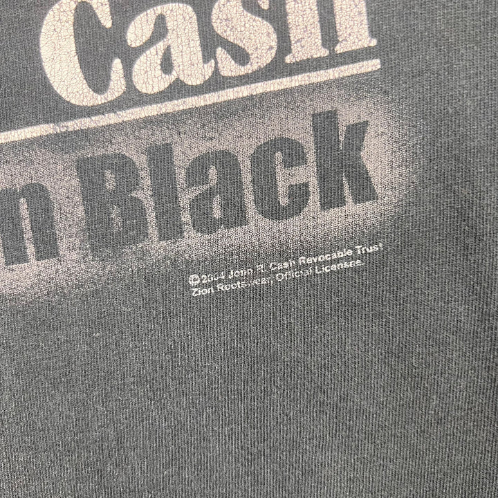 Vintage 2004 Johnny Cash The Man In Black Zion T-shirt Black