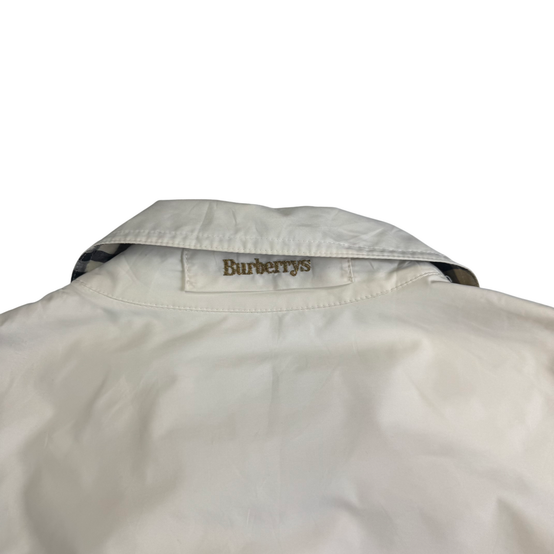 Vintage Burberrys 80's Double-Breasted Short Trench Coat White
