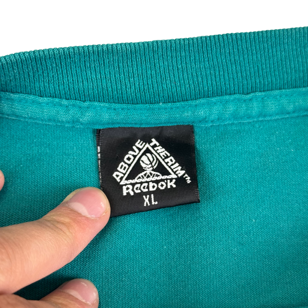 Vintage 90's Reebok Above The Rim Graphic T-shirt Teal