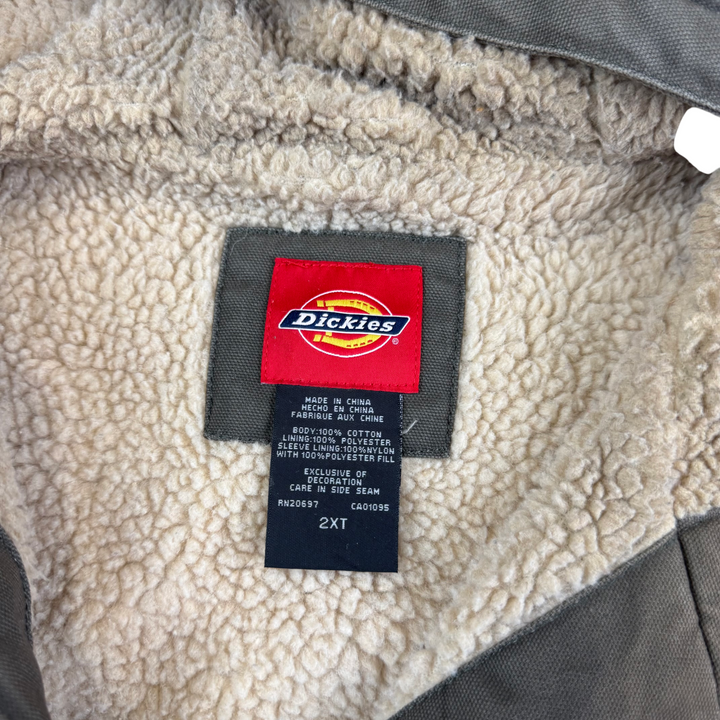 Dickies Sherpa Lined Full-Zip Workwear Jacket Khaki Green