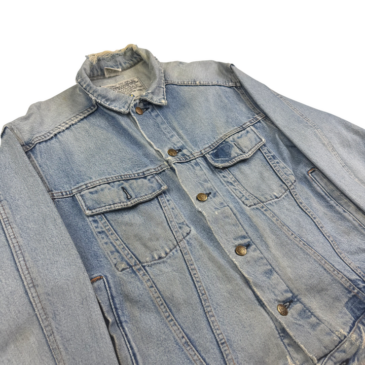 Avirex 90's Distressed Denim Jacket Blue
