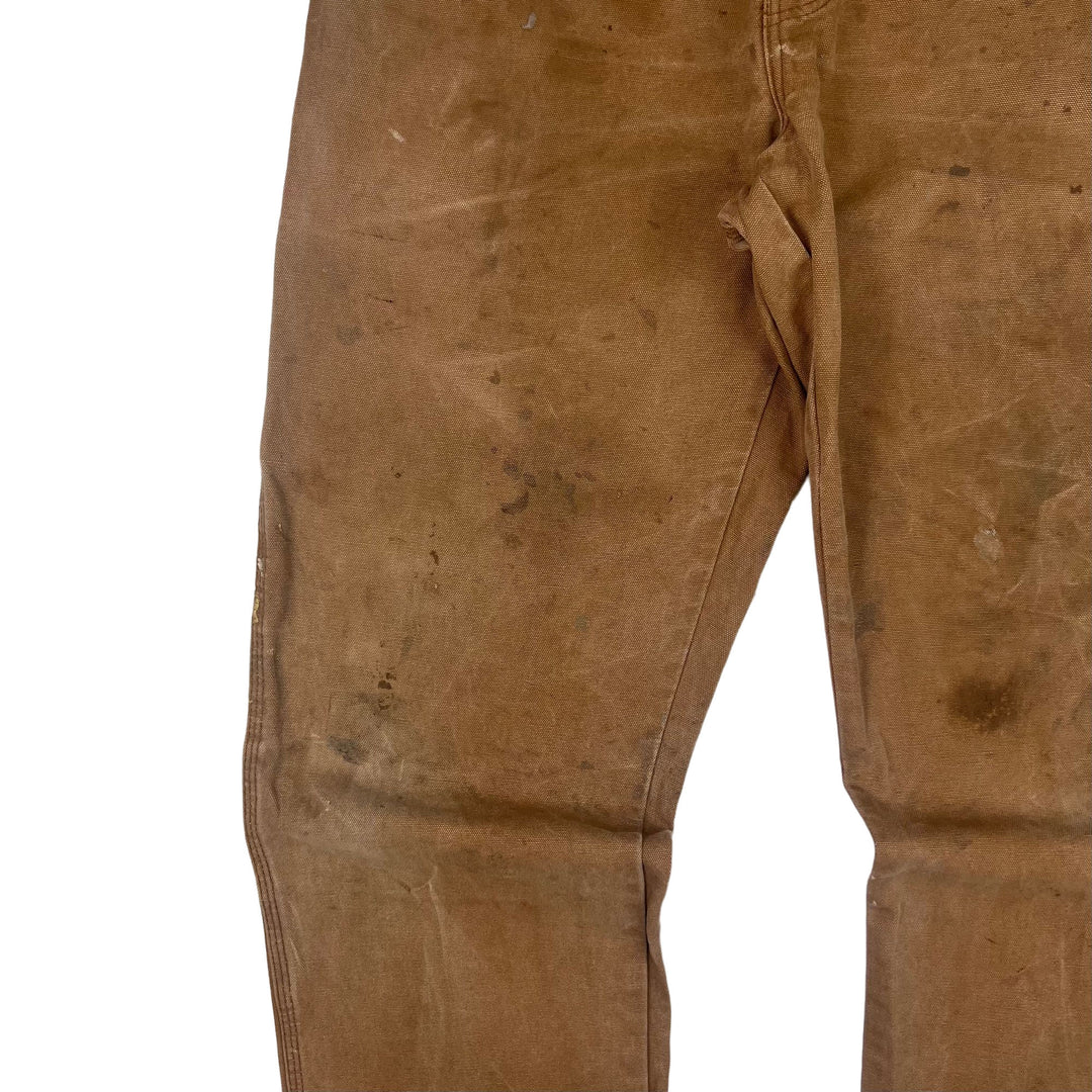 Dickies Carpenter Workwear Distressed Trousers Brown