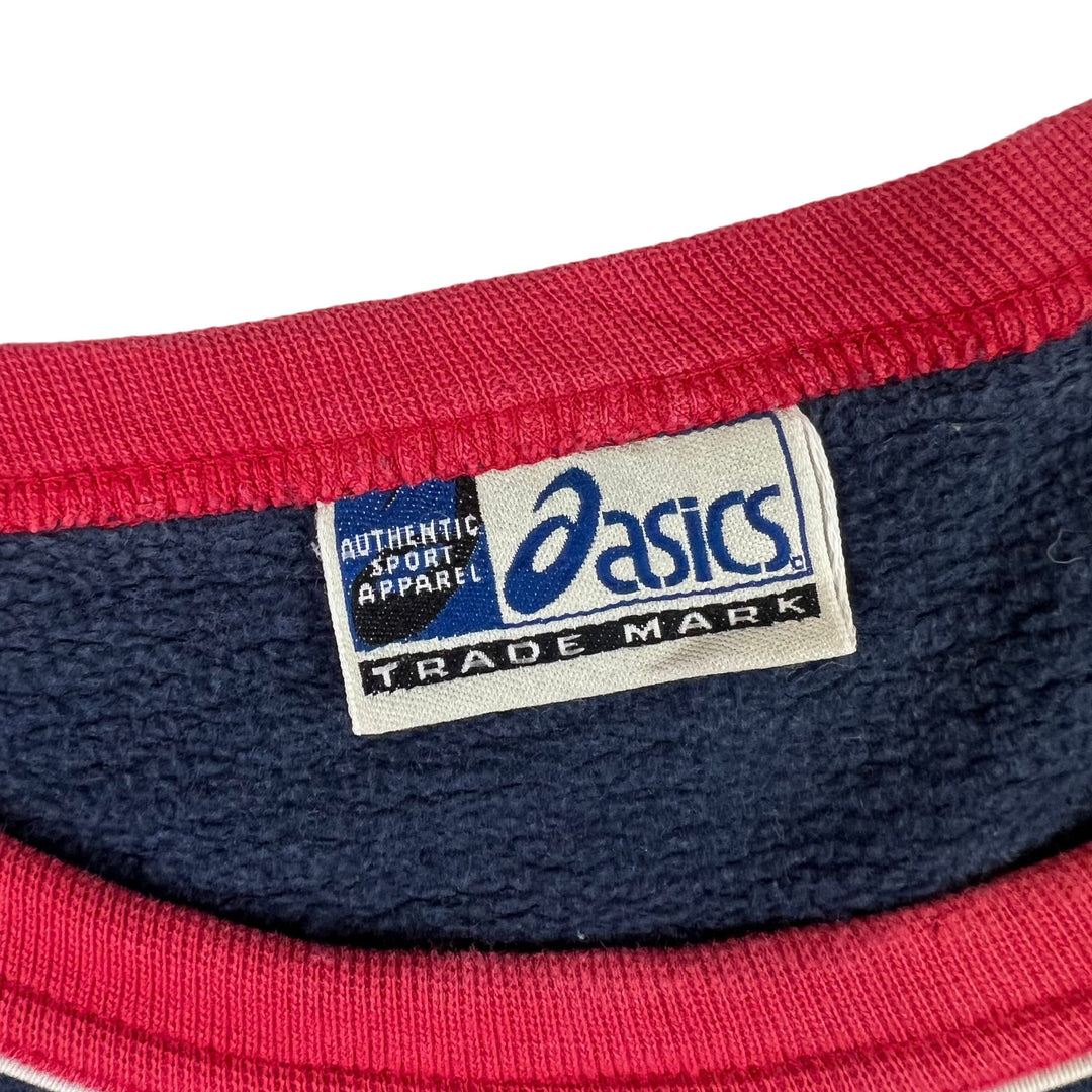 Vintage Asics England ERC Graphic Rowing Sweatshirt Navy