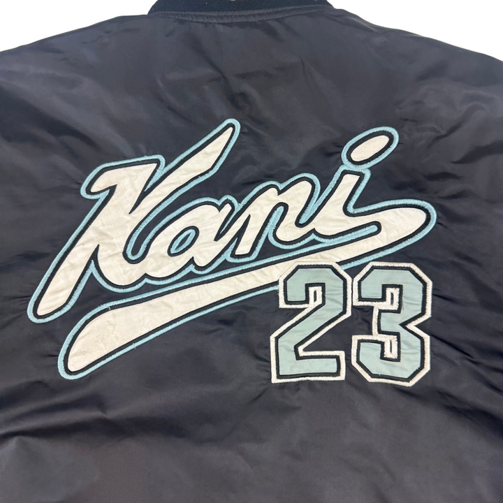 Vintage Kani Sport 90's Brooklyn NYC Varsity Jacket Black