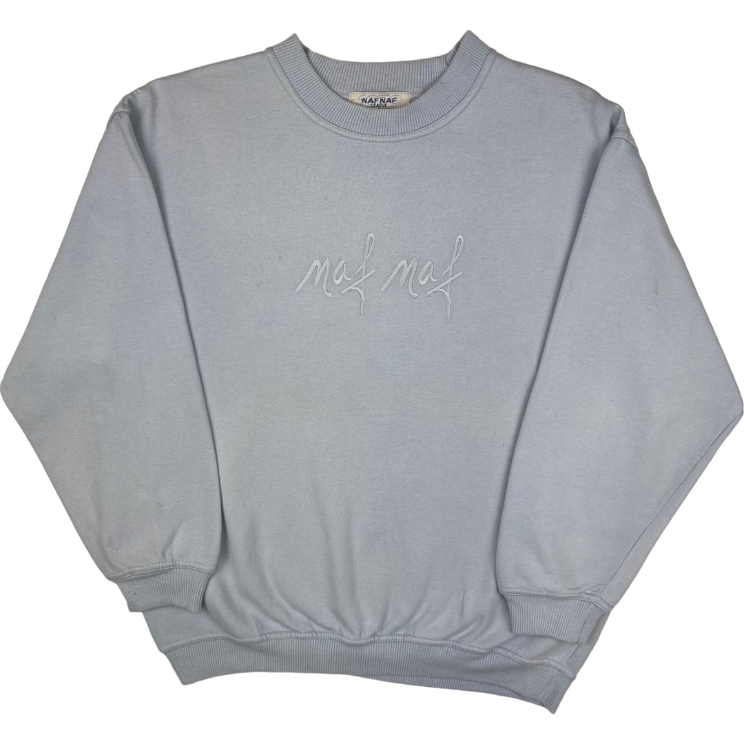 NAF NAF Embroidered Logo Sweatshirt Baby Blue