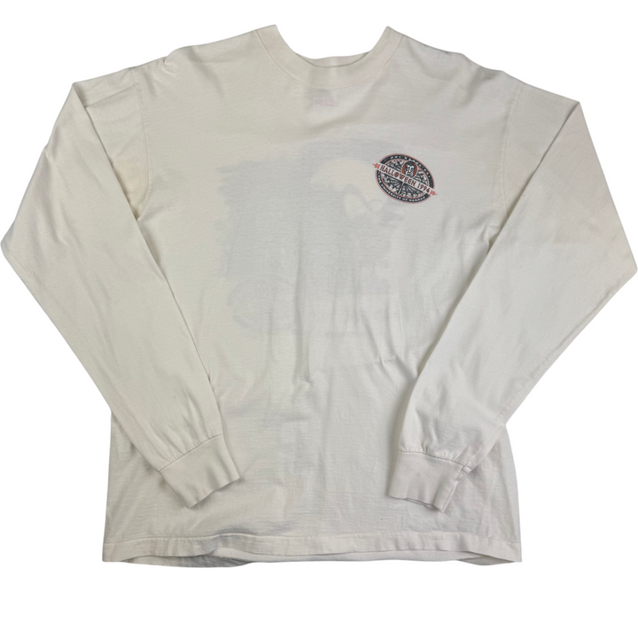 Vintage Fruit of the Loom 90's Long Sleeve Graphic T-Shirt White