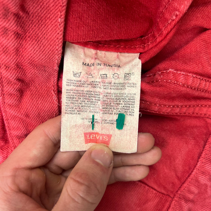 Levi's 90's Denim Trucker Distressed Jacket Red