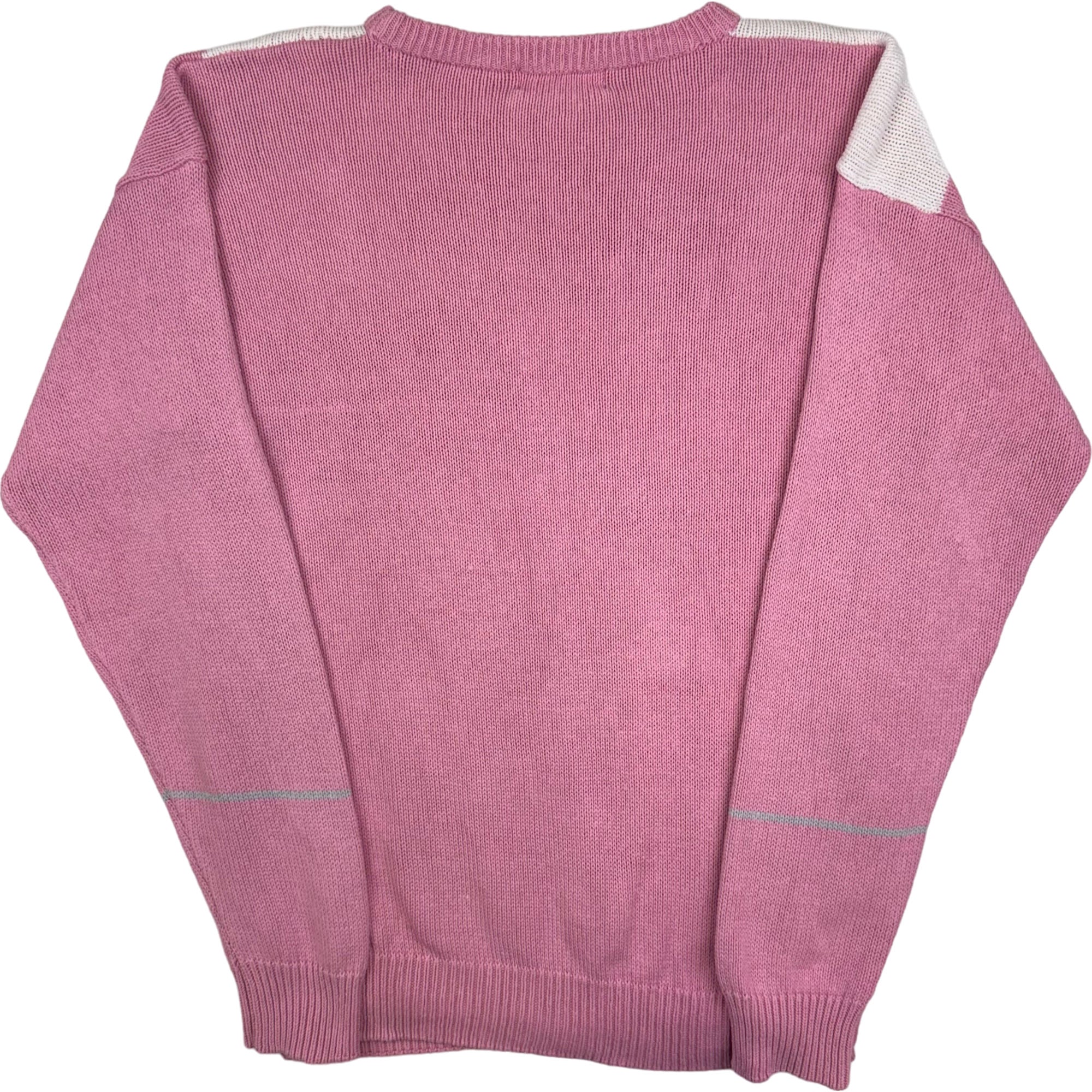 Christian Dior 80 s Geometric Knit Sweater Pink Rare