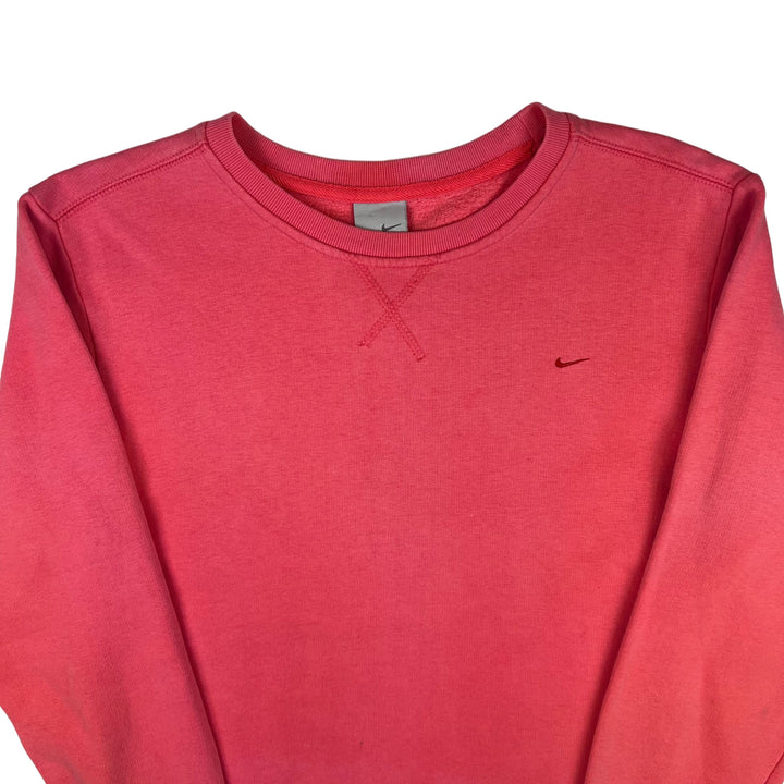 Vintage Nike 00's Mini Swoosh Sweatshirt Coral Pink