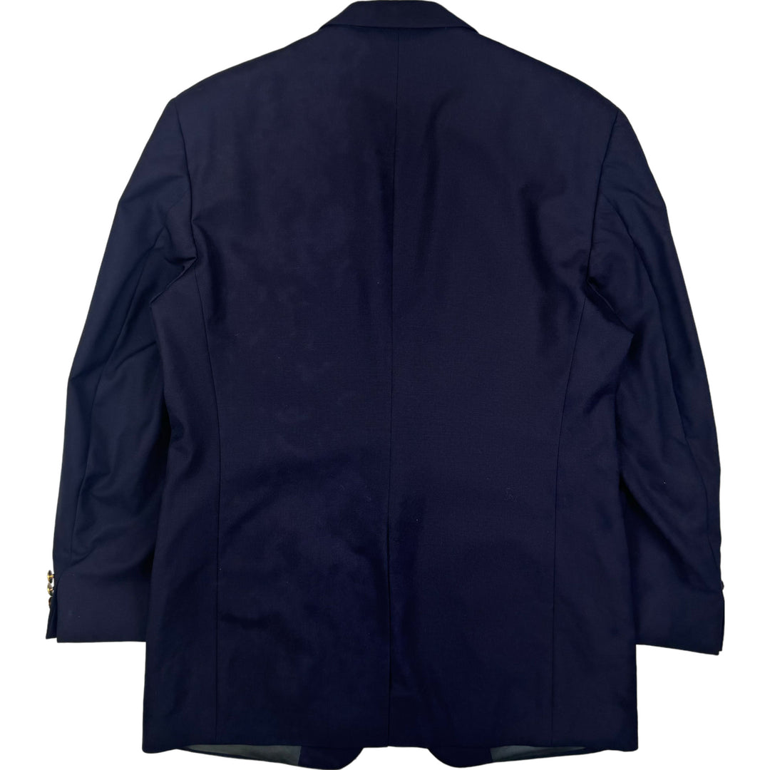 Burberry's 80's Pure Wool Single Breasted Blazer Navy