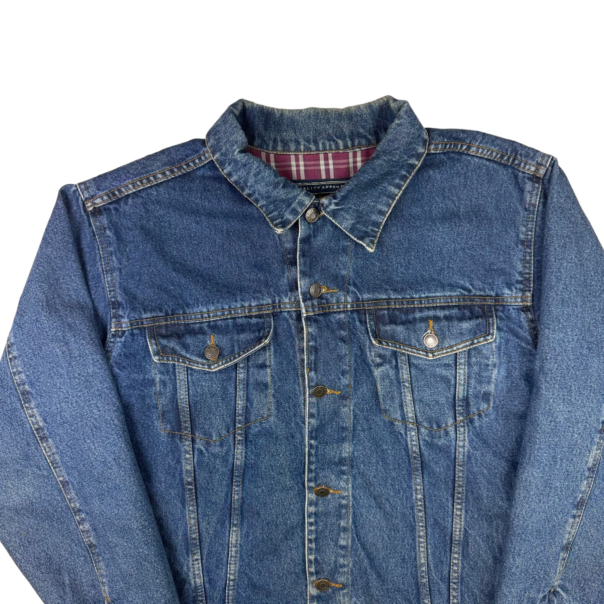 Vintage 90 s Army Navy Flannel Lined Denim Jacket Blue Bring It Back
