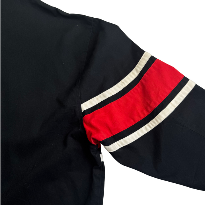 Vintage Harley-Davidson Checkered Flag Sports Racing Jacket Black