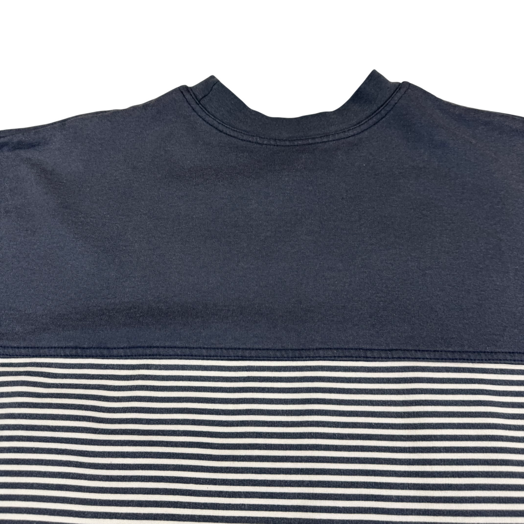 Coca Cola 90's Striped Blue Cotton Crewneck Sweatshirt Navy