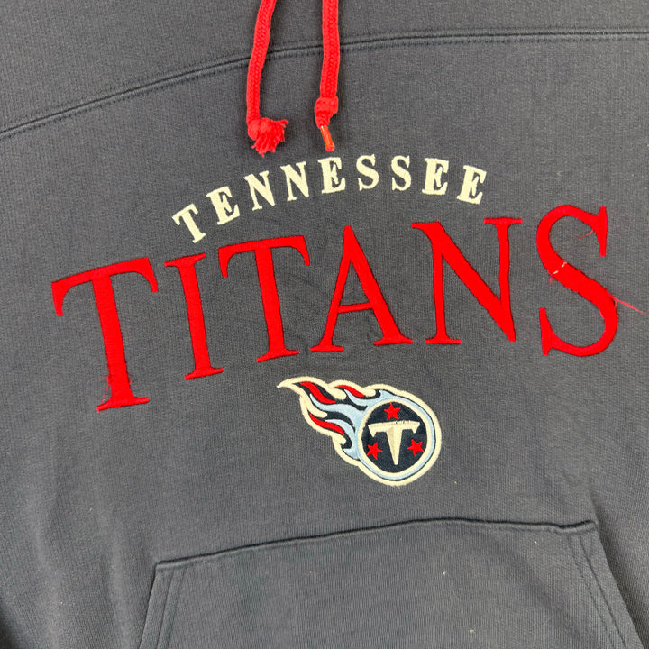 NFL Tennessee Titans Embroidered Pullover Hoodie Navy Red