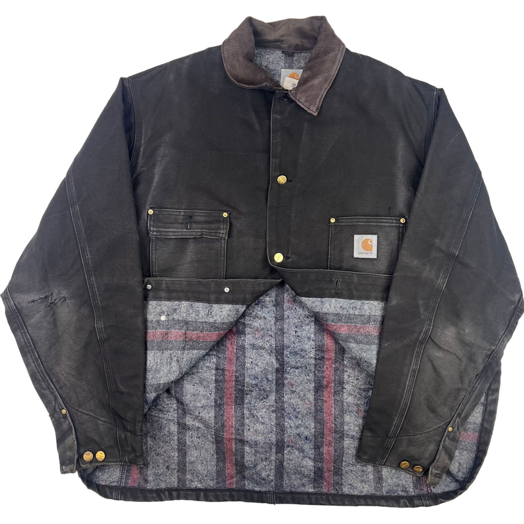 Carhartt Blanked Lined Chore Jacket Black C01 BLK