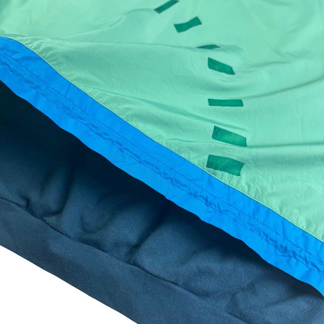 Vintage Nike 90's Volleyball Champion Half-Zip Pullover Jacket Green Blue Rare